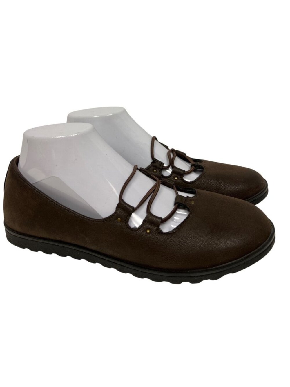 Easy Street Effie Mary Jane Flats Women Size 8.5 Brown Comfort Leather Shoes